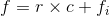 f = rc + fi