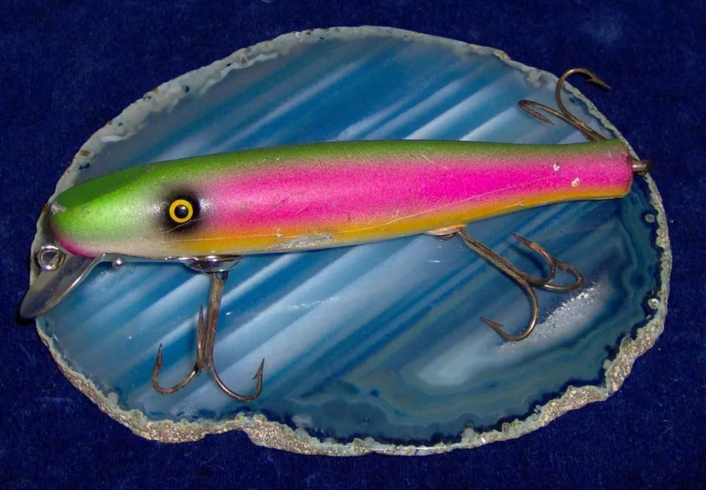 VINTAGE DRIFTER TACKLE CO. THE FAMOUS BELIEVER MUSKY LURE  colorful old  lure