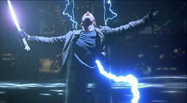 Duncan MacLeod experiencing The Quickening in HIGHLANDER: THE SERIES
