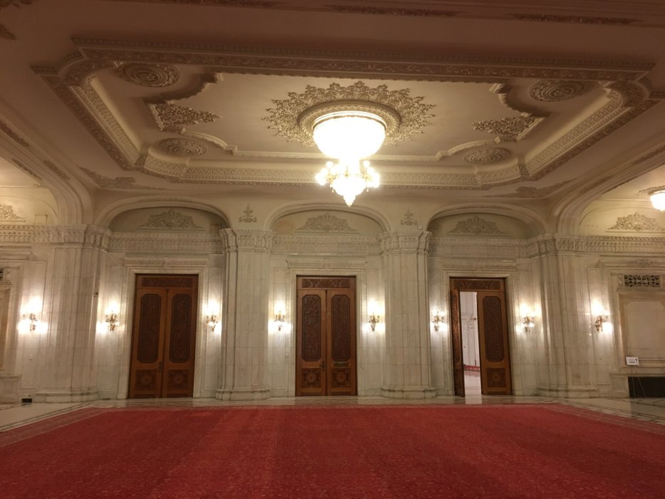 Inside the Parliament building