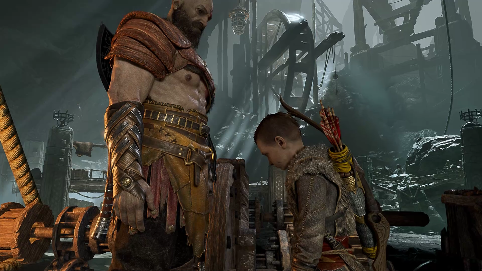 Год оф 1. God of War 4 Шахты. God of War игра 2018 прохождение.