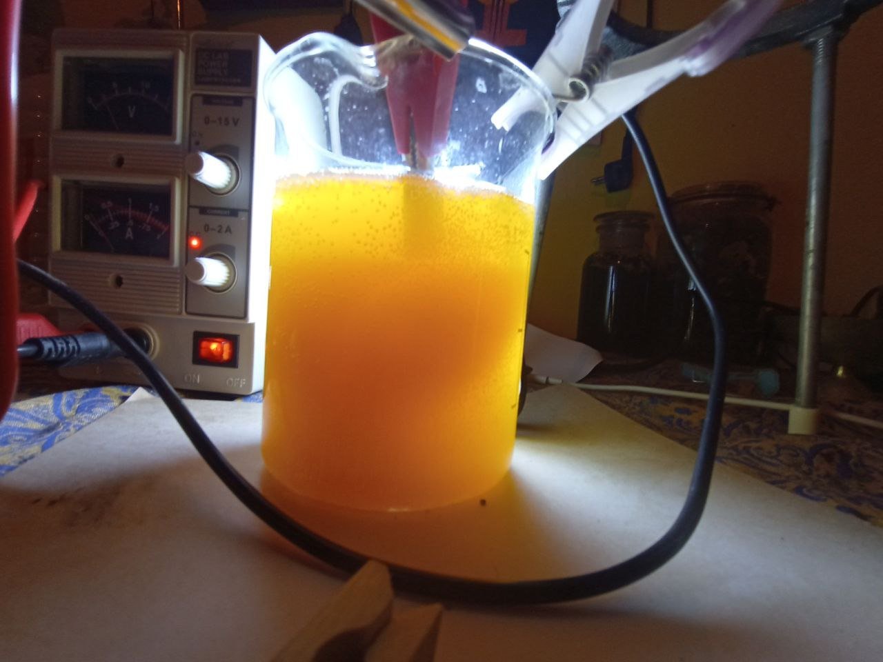Nearing the End of the First round, the solution has become completely opaque & cloudy from the mystery formation which is insoluble in Water.