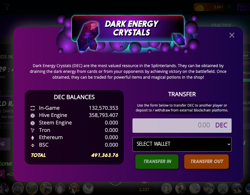 dark energy chrystals splinterlands