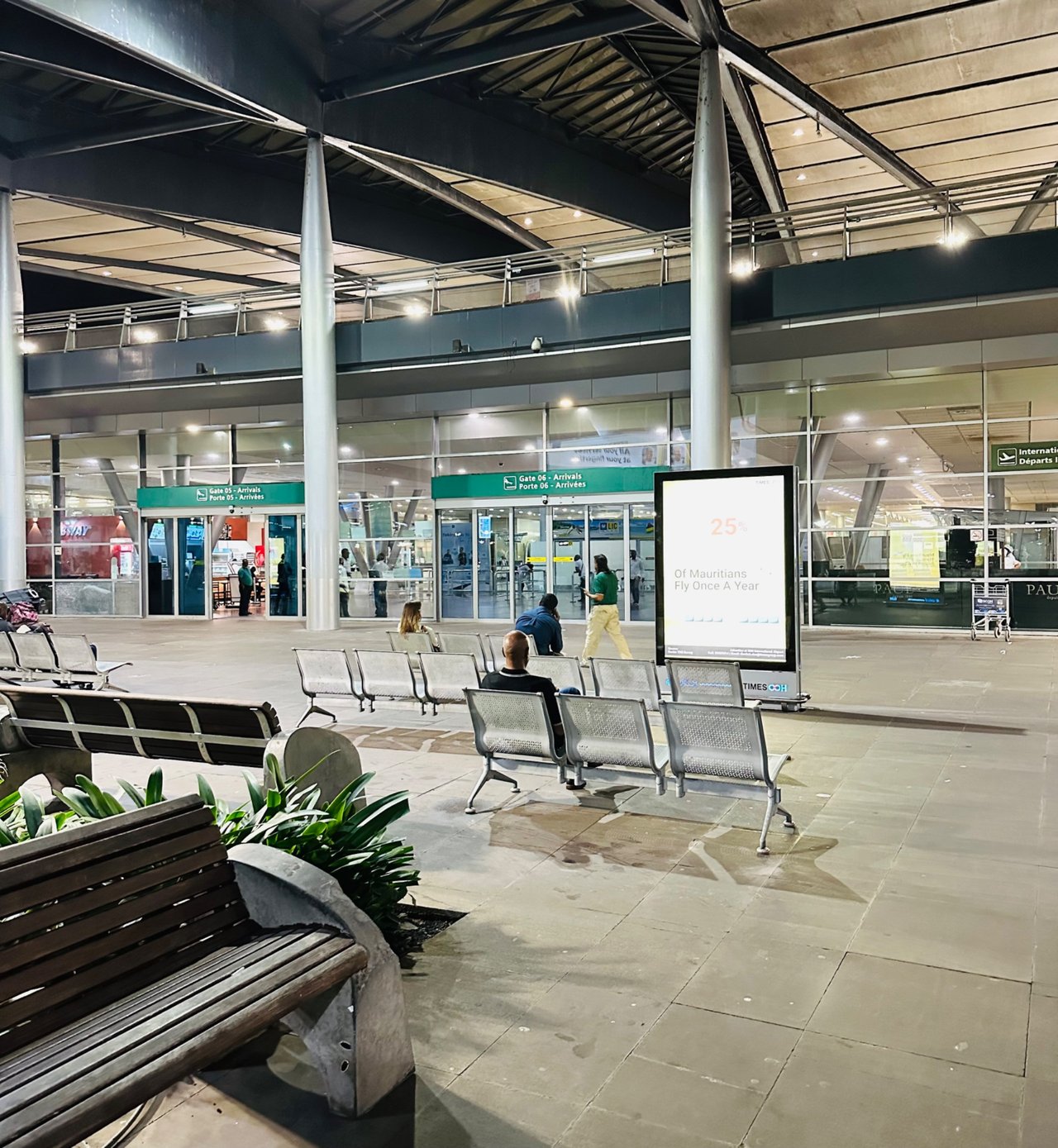 The arrival gates…this is where you will get the first feel of Mauritius!