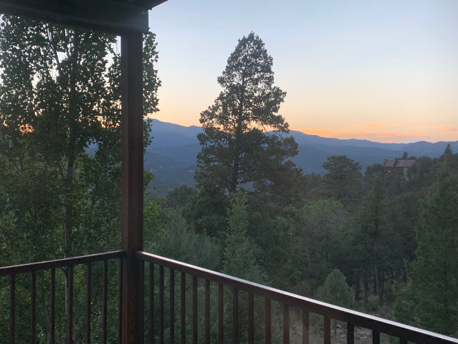 View from our balcony in Ruidoso, New Mexico