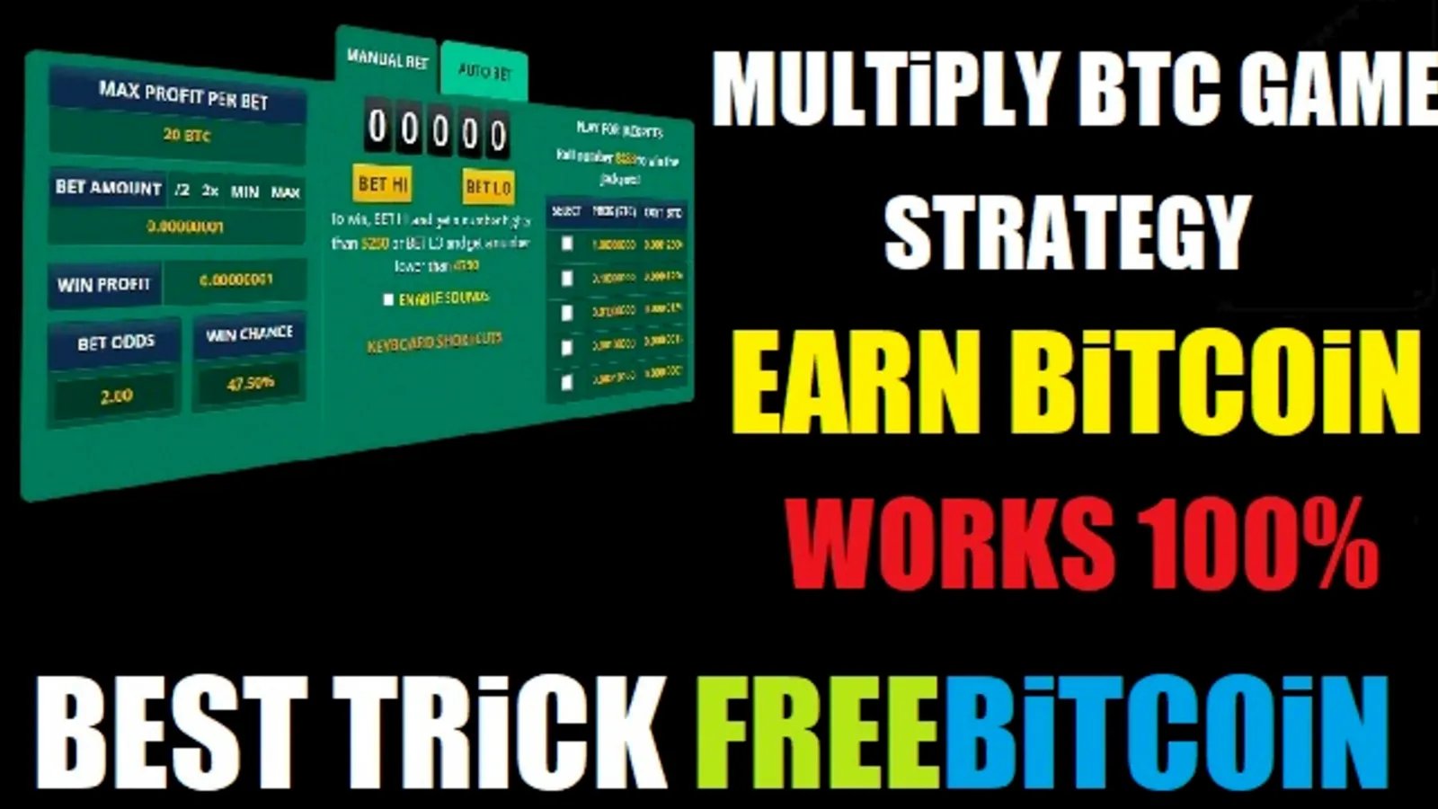 ️ Freebitco in Multiply Auto bet Tricks