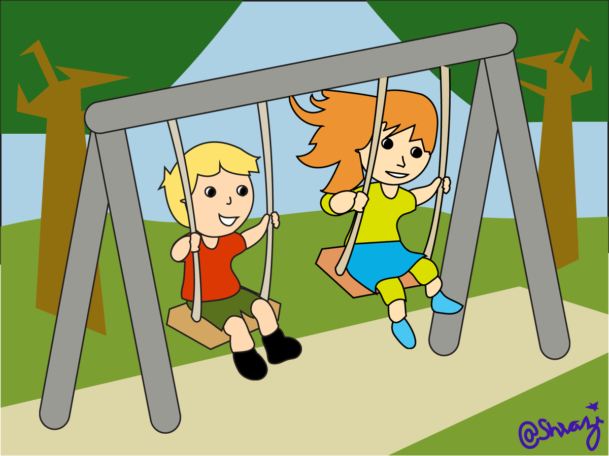 Swing animations. Качели. Игра качели. Детская площадка анимация. Мультяшные качели во дворе.