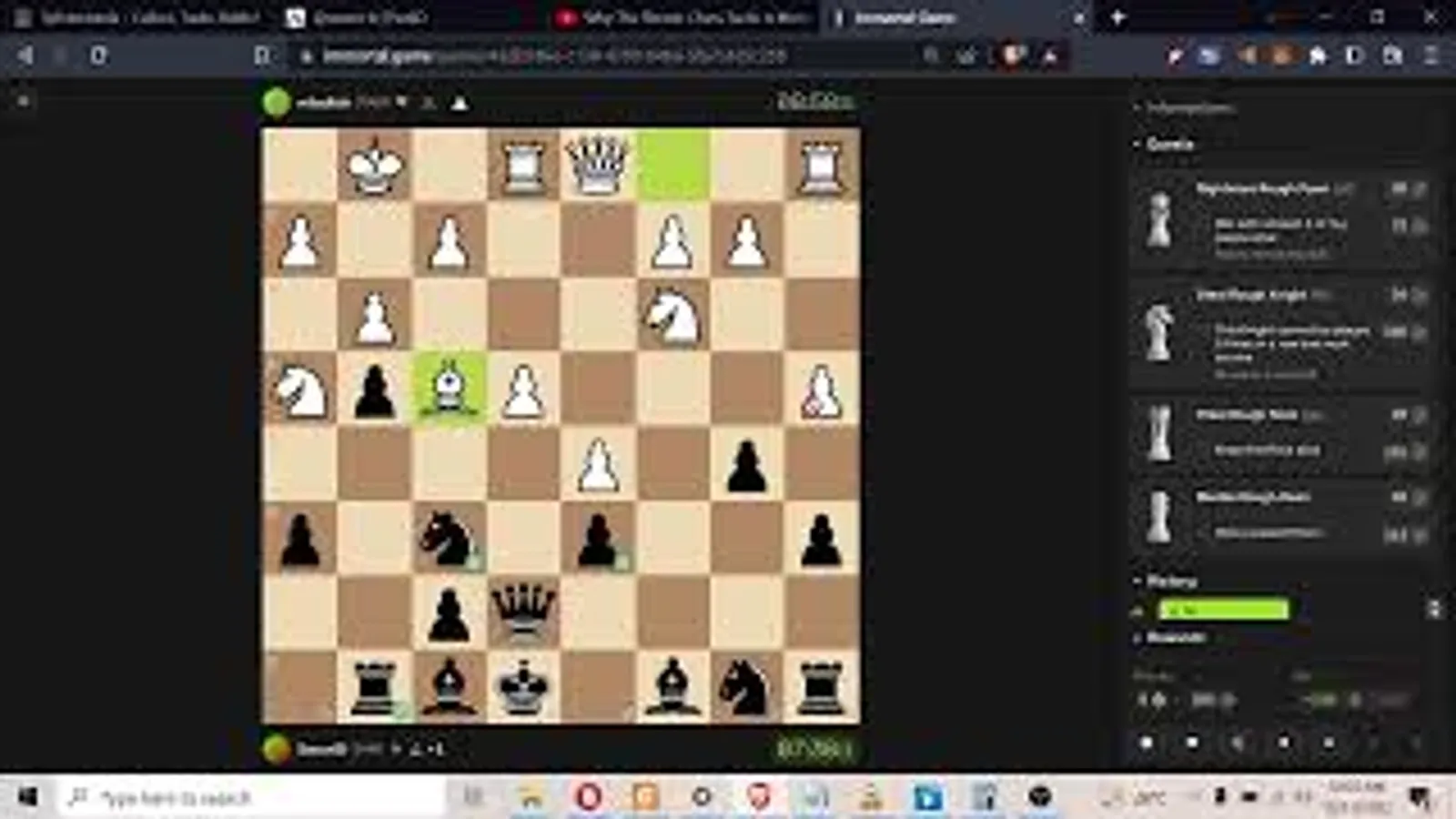 Immortal Chess Blitz Game