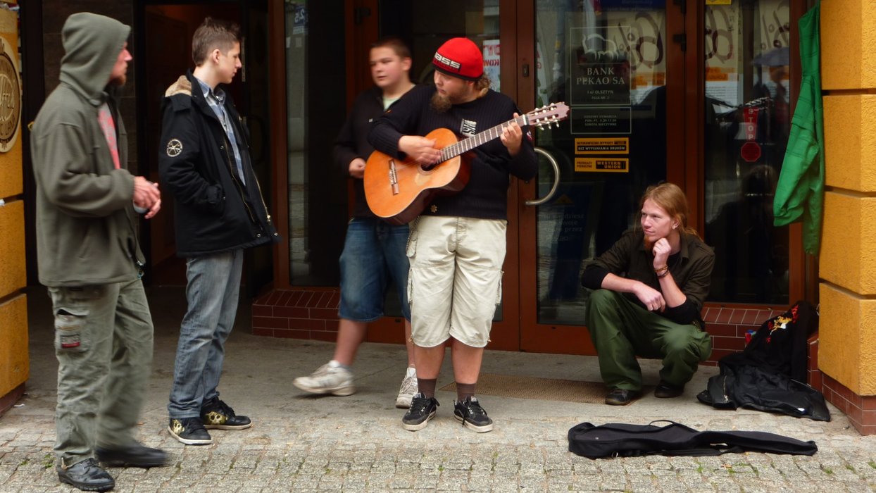 Buskers on the streets